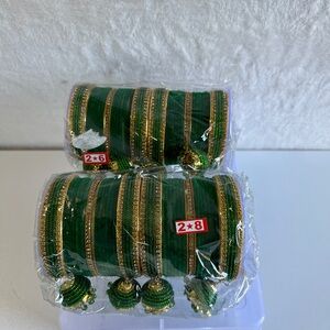 Green and Gold Bangles Set for girls/women’s